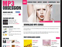 Tablet Screenshot of mp3obsession.com